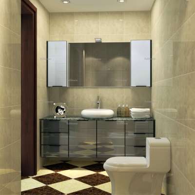 High quality  glass bathroom vanity cabinet